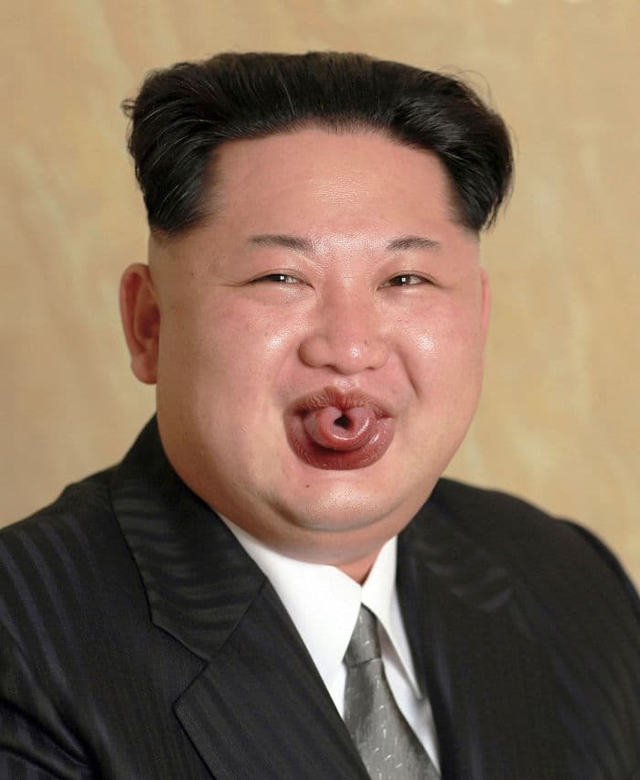 Kim Jong-Un doing silly faces